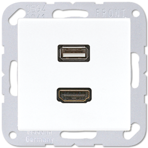 Розетка HDMI/USB Jung MAA1163WW