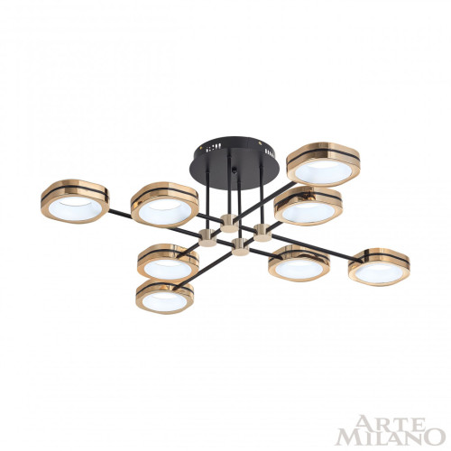 Потолочный светильник Arte Milano Ferrara 277999/8 BK/GD