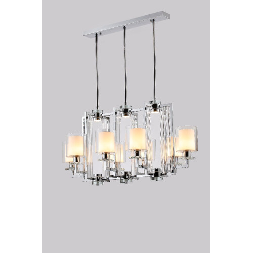 Подвесная люстра iLamp King RM6201-8P CR+CL