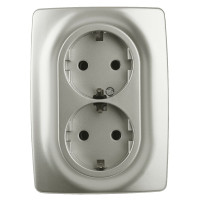 Розетка 2x2P+E Schuko со шторками Эра 12-2108-15 Б0036451