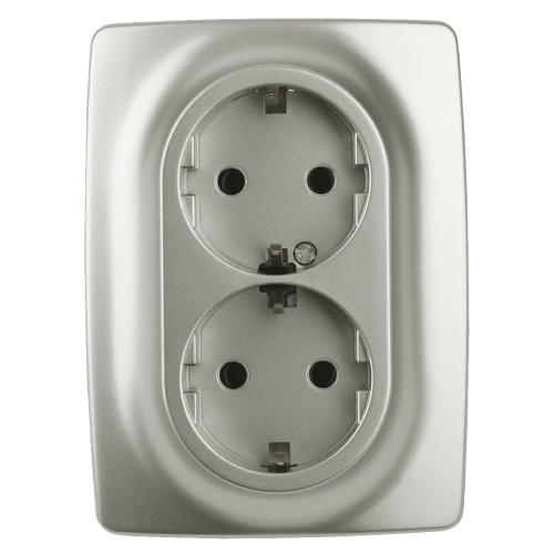 Розетка 2x2P+E Schuko со шторками Эра 12-2108-15 Б0036451