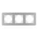 Рамка на 3 поста алюминиевая Arlight FRM-AKIRY-AL-3-SR 049728