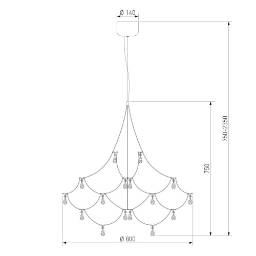Подвесная люстра Bogate's Adit 90400 LED a072123