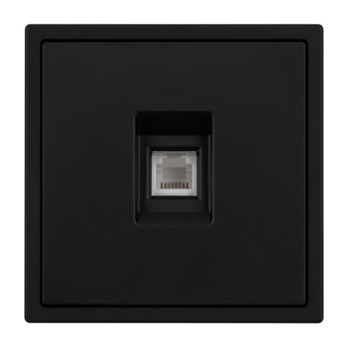 Механизм телефонной розетки Arlight SCT-NOBE-MTL1-SFPL-BK (RJ-11, 4C) (Черный оникс) 054301