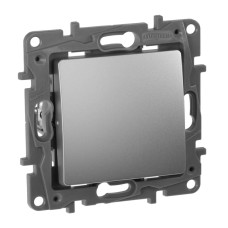 Переключатель одноклавишный промежуточный Legrand Etika 10A 250V алюминий 672409