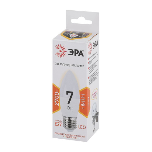 Лампа светодиодная Эра E27 7W 2700K LED B35-7W-827-E27 Б0028479