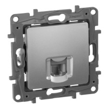 Розетка телефонная RJ11 Legrand Etika алюминий 672440