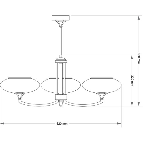 Подвесная люстра Kutek Decor DEC-ZW-3 (P)