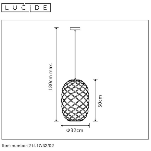 Подвесной светильник Lucide WOLFRAM 21417/32/30
