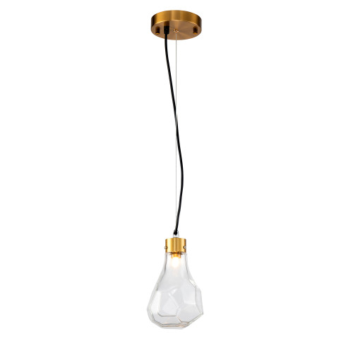 Подвесной светильник Delight Collection KR1197 KR1197P-1 brass/clear