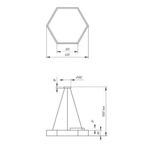 Подвесной светильник Эра Geometria SPO-121-B-40K-038 Б0050551