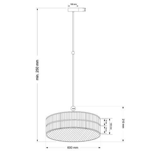 Люстра на штанге Kutek Lavone LAV-ZW-6(BN)600-2/R