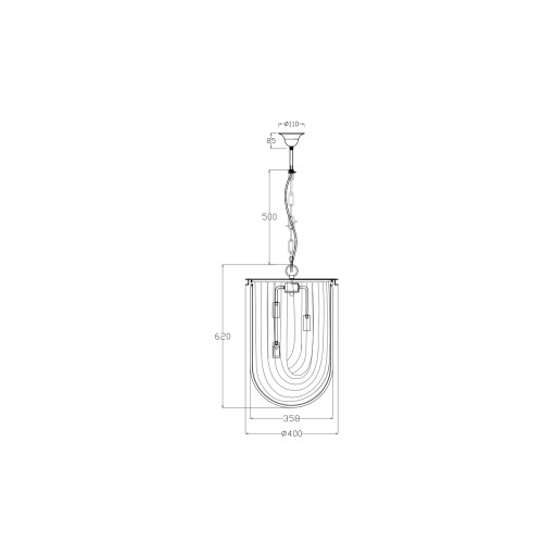Подвесная люстра Garda Decor 20MD3231-3NI