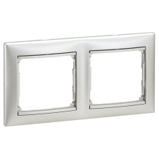 Рамка 2-постовая Legrand Valena алюминий 770152