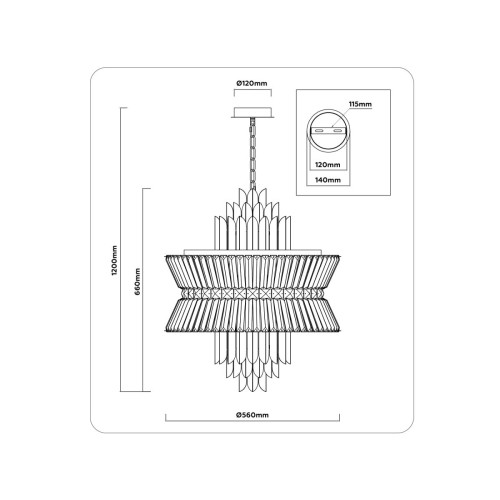 Подвесная люстра Ambrella Light High Light Crystal LH41017