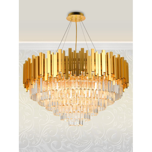 Подвесная люстра Natali Kovaltseva VERTIGO 81440/12C GOLD