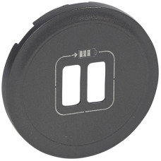 Лицевая панель Legrand Celiane розетки 2хUSB графит 067956