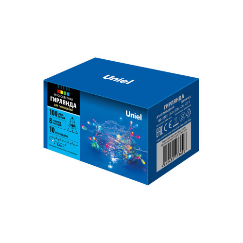 Светодиодная гирлянда Uniel (UL-00007199) разноцветный ULD-S1000-100/DTA Multi IP20