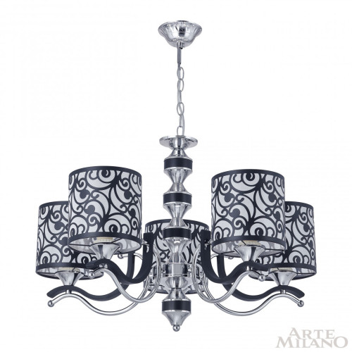 Подвесная люстра Arte Milano Florentia-4957 304957/5 Bk/Ni