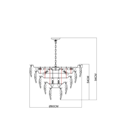 Подвесная люстра Arte Lamp Lilly A4070LM-12GO