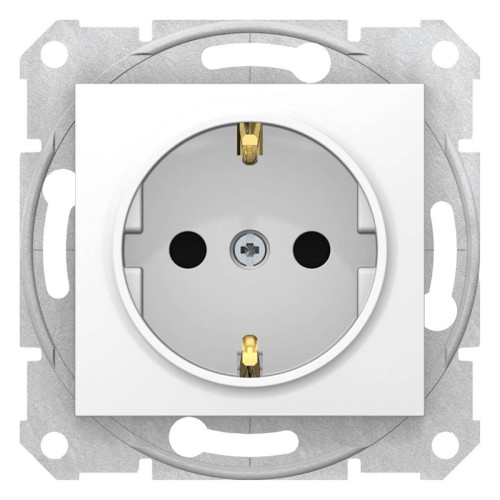Розетка Schneider Electric Sedna с з/к со шторками 16A 250V SDN3001721