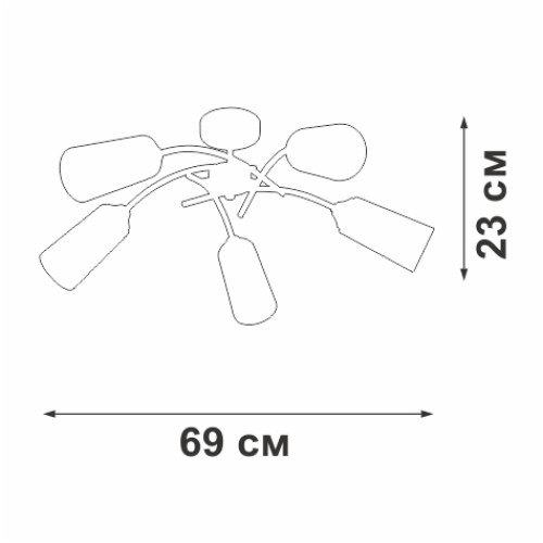 Потолочная люстра Vitaluce V2850-1/5PL
