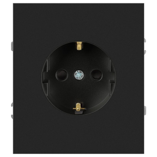 Розетка Эра Arktik 16-2102-05 с заземлением 2P+E Schuko со шторками 16А-250В антрацит Б0070428