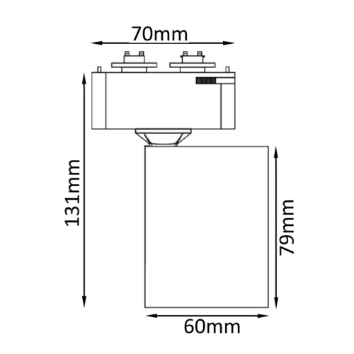 Трековый светильник Crystal Lux CLT 0.31 001 CLT 0.31 001 60 BL
