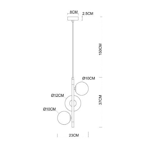 Подвесной светильник Arte Lamp Gemini A2243SP-3BK