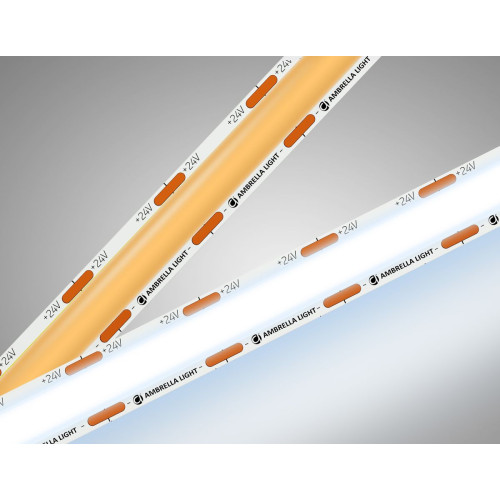 Светодиодная лента Ambrella Light Illumination COB 616Led/19W m/ 24V IP20 6500K/ 5m*12mm*2mm (2 конт.) GS4803