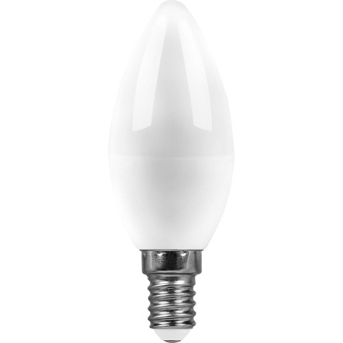 Лампа светодиодная Feron E14 7W 6400K свеча матовая SBC3707 55169