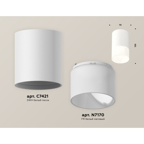Потолочный светильник Ambrella Light Techno Spot XS7421025 (C7421, N7170)