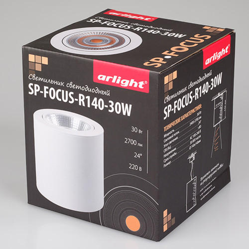 Накладной светильник Arlight SP-FOCUS-R140-30W Warm White 021066 Накладной светильник Arlight SP-FOCUS-R140-30W Warm White 021066