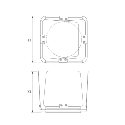 Шторки кашетирующие Arlight LGD-ARTIFACT-BARNDOOR-R65 (WH) (Металл) 057161