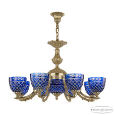 Подвесная люстра Bohemia Ivele Crystal Verona 72211P/8/210 G P1 U Clear-Blue/H-1J