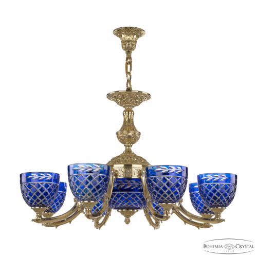 Подвесная люстра Bohemia Ivele Crystal Verona 72211P/8/210 G P1 U Clear-Blue/H-1J