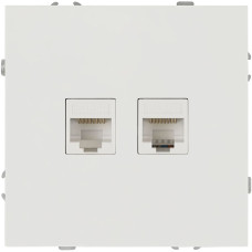 Розетка ЭРА Galaxy 15-3108-01 информационная двойная 2XRJ45 IP20 белый Б0070756