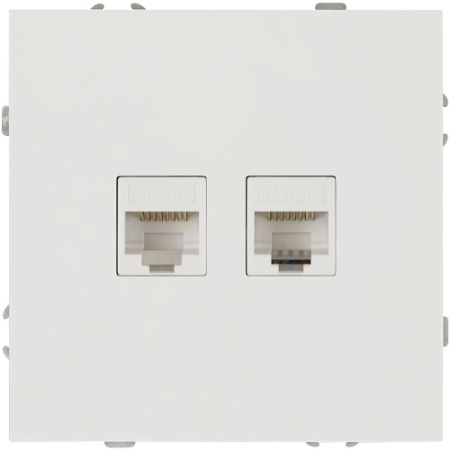 Розетка ЭРА Galaxy 15-3108-01 информационная двойная 2XRJ45 IP20 белый Б0070756