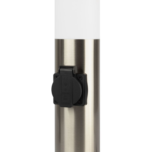 Ландшафтный светильник ЭРА Беллона GBF-103-1-SL-0650 230В Е27 IP54 серебро с розеткой Б0071046
