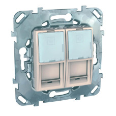 Розетка компьютерная 2хRJ45 Schneider Electric Unica MGU5.2020.25ZD
