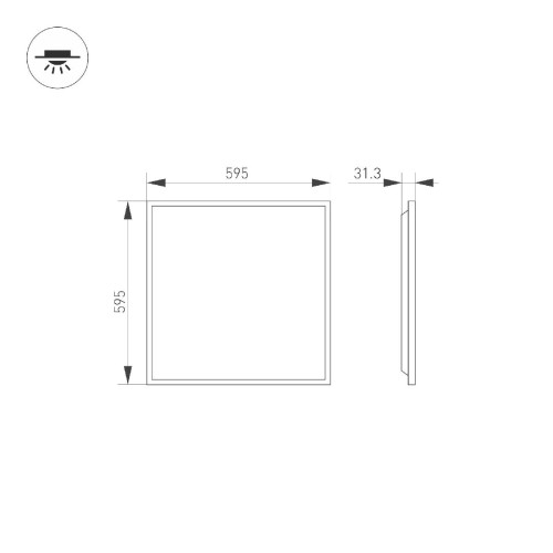 Панель светодиодная Arlight DL-TITAN-S600x600-40W Day4000 038426(1)