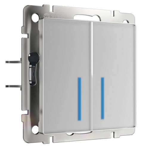 Сенсорный выключатель двухклавишный с подсветкой Werkel 4690389179563 W4520006 Сенсорный выключатель двухклавишный с подсветкой Werkel 4690389179563 W4520006