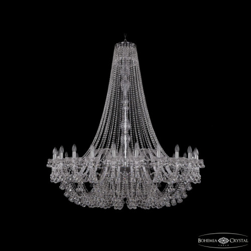 Подвесная люстра Bohemia Ivele Crystal 1409/24/530/h-160 Ni