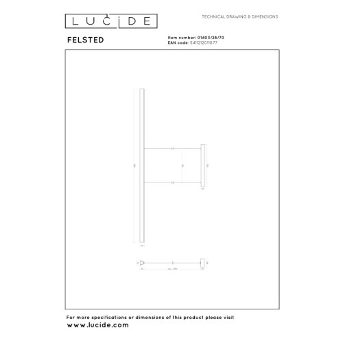 Подвесной светильник Lucide Felsted 01403/28/70