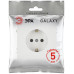 Розетка Эра Galaxy 15-2101-08 c заземлением 2P+E Schuko 16А-250В IP20 белый матовый Б0070633