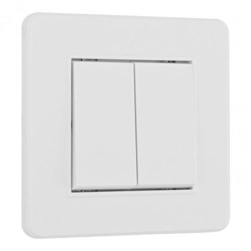 Выключатель двухклавишный Arte Milano SET16-1-30-2 white