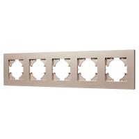 Рамка на 5 постов пластиковая Arlight FRM-PERIO-PL-5-GD 049765