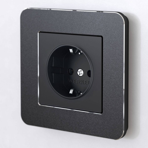 Рамка на 1 пост Werkel Platinum черный алюминий 4690389184420 W0012608