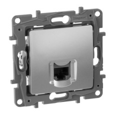 Розетка компьютерная RJ45 Legrand Etika 6 кат UTP алюминий 672453