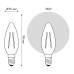 Светодиодная филаментная лампа Gauss Basic Filament E14 3,8W 2400K 1037154